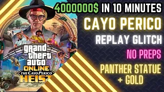Cayo Perico Modded Heist: Replay Glitch + Skip Preps + Panther Statue And Gold