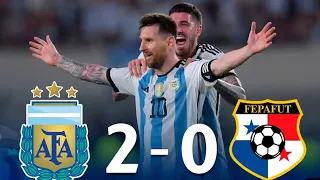 ARGENTINA vs PANAMA 2-0 highlights & all goals| Lionel Messi Freekick 🔥