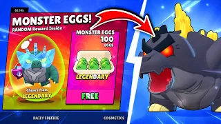 🔥 100 MONSTER EGGS FOR FREE?! 🥚 BRAWL STARS FREE GODZILLA BUZZ! 😱 SUPERCELL BIRTHDAY GIFTS!