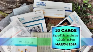 10 Cards March 2024  Spellbinders Club Kits