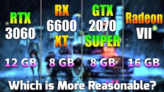 RTX 3060 vs RX 6600 XT vs RTX 2070 SUPER vs Radeon VII | PC Gameplay Tested