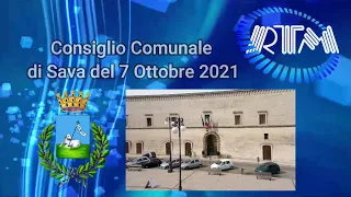 Sava Consiglio  Comunale del 7 Ottobre 2021