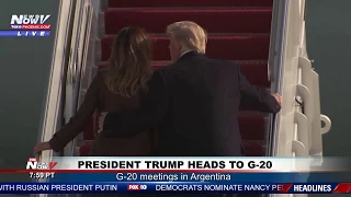 PDA ALERT: President Trump and Melania Trump Affectionately Go Up The Air Force One Steps