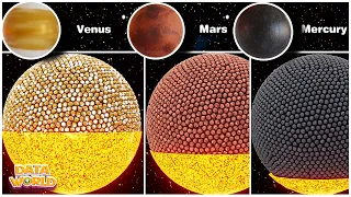 How many Venus and Mars can you fit inside the sun? | 3D 2023 | 3D planets size comparison