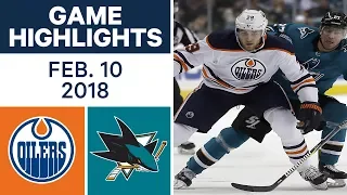 NHL Game Highlights | Oilers vs. Sharks - Feb. 10, 2018