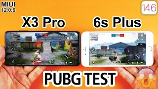 Poco X3 Pro vs iPhone 6s Plus PUBG MOBILE TEST - Miui 12.0.6 vs IOS 14.6 PUBG TEST😨