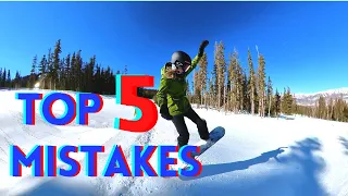 Top 5 Mistakes When Learning to Hit Jumps on a Snowboard