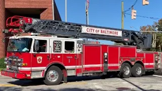 Best of Baltimore City Firetrucks Ambulances and Police Cars Responding Compilation