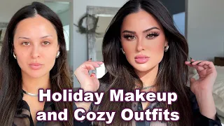 Holiday Makeup and Cozy Outfits l Christen Dominique