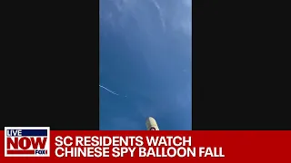 Chinese spy balloon shot down: South Carolina resident watches it fall | LiveNOW from FOX