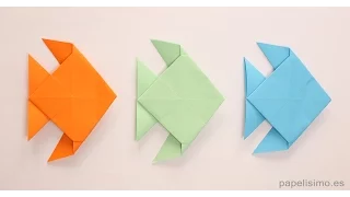 How to make paper fish - Origami - Origami - Very easy