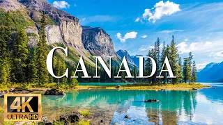 FLYING OVER CANADA (4K UHD) Amazing Beautiful Nature Scenery with Relaxing Music | 4K ULTRA HD