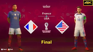 FIFA 23 | FRANCE vs. USA | MBAPPE vs. PULISIC | FIFA WORLD CUP FINAL | [4K]