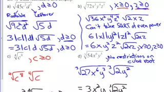 Math 521B Chapter 5 Key Concepts (Radicals) Part 1