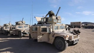 Operation Hickory Sting - 630th Combat Sustainment Support Battalion Convoy Departs Base Camp at NTC