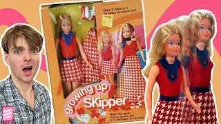 GROWING UP SKIPPER with growing BOOBS… Unboxing the controversial 1975 Barbie doll!