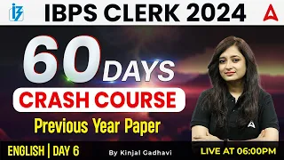 IBPS Clerk 2024 | English Previous Year Question Paper By Kinjal Gadhavi | Day 5