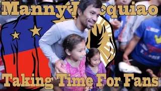 Manny Pacquiao Takes Time for his Fans