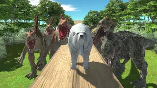 Don't Look Back | Run Away from Hungry Spinosaurus & T-rex - Animal Revolt Battle Simulator