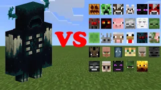 Warden VS All Mobs In Minecraft!