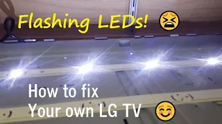 50" LG smart TV repair. A great score from e-waste! Here's how to replace flashing LED backlights 😊