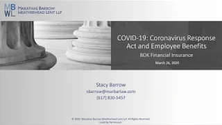 BOKFI Webinar: Coronavirus Response Act and Employee Benefits