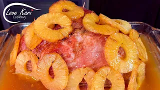 How to Make Classic Pineapple and Brown Sugar Honey Glazed Holiday Ham at Home