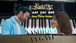 Aashiqui Aa Gayi Piano Notes | Radhe Shyam