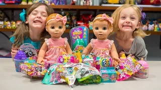 HUGE Surprise Luvabella Dolls Toys Precious Unicorn Shopkins Blind Bags Surprise Egg Kinder Playtime