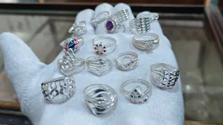 Simple Silver ring designs for girls with price 2022 | silver stone rings