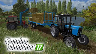 ПОМОГЛИ ТРАКТОРИСТУ ПОГРУЗИТЬ УПАВШИЙ ГРУЗ! НАВЕСТИЛИ БАБУШКУ! Farming Simulator 17