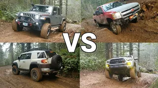 2021 Off Road Compilation Jeep vs Tacoma vs FJ Cruiser vs CRV vs Chevy