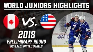 Canada vs. USA - 2018 World Juniors - Outdoor game - Extended highlights