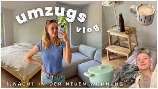 UMZUGS VLOG - Umzug in meine 1. eigene Wohnung & die erste Nacht im neuen Zuhause // moving vlog