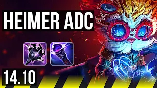 HEIMERDINGER & Rell vs EZREAL & Zoe (ADC) | 56k DMG, 1300+ games | KR Grandmaster | 14.10