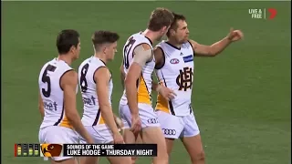 Luke Hodge mic'd up during game (Rd 14, 2017)