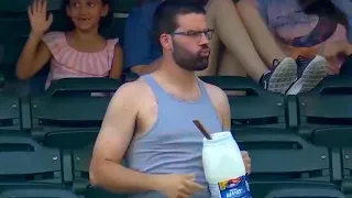 Man Eats Mayonnaise Straight From Jar at Baseball Game