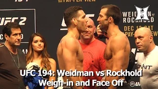 UFC 194: Middleweight Champ Chris Weidman vs Luke Rockhold Weigh-in and Face Off