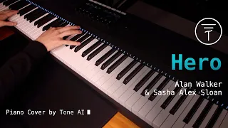 Alan Walker & Sasha Alex Sloan - Hero | Piano Cover by Tone AI ▌