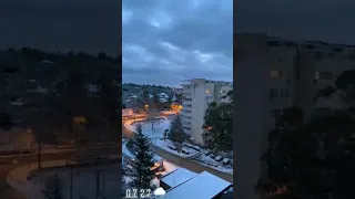 В Абхазии выпал снег
