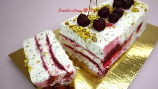Air ice cream | Semifreddo - Italian frozen dessert with pistachios and cherries | LoveCookingRu