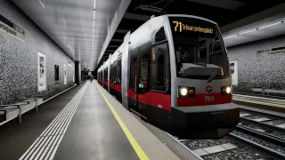 Ausziehfahrt auf der Linie 71! (Betr.Bhf.Fav. - Schwarzenbergplatz) | Tramsim Wien