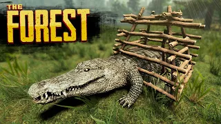 TRAPPING CROCODILES! | The Forest Hard Survival S4 Episode 11