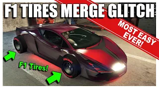 HOW TO MOD YOUR CARS WITH F1 TIRES **CAR2CAR MERGE GLITCH**