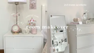 room makeover #8 🏹🕯: unboxing , ikea grocery , coquette room , pink room 🦢