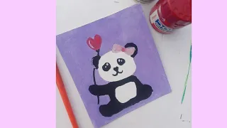 easy and cute painting idea #panda#art#painting#aesthetic