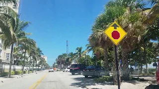 Pompano Beach, Florida USA - Drivers view