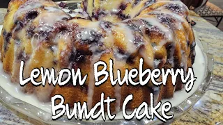 Lemon Blueberry Bundt Cake ~ Lemon Week on The Farming Pastor's Wife