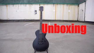 I unbox a guitar | LTD BLACK METAL | (Guitar giveaway announcement)