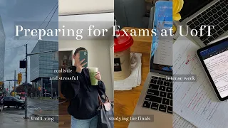 study vlog: productive study week preparing for UofT exams | realistic studying for finals week